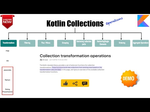Collections | Operations | associate | flatten | joinToString: Kotlin Fundamentals Tutorial 41