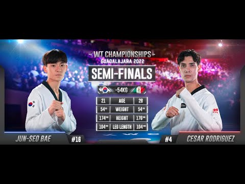 103 M-54kg SF BAE Jun-seo KOR 🔵 vs 🔴 RODRIGUEZ Cesar MEX I Guadalajara 2022 WT Championships