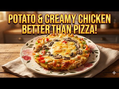 Potatoes + Creamy Chicken = better than pizza!