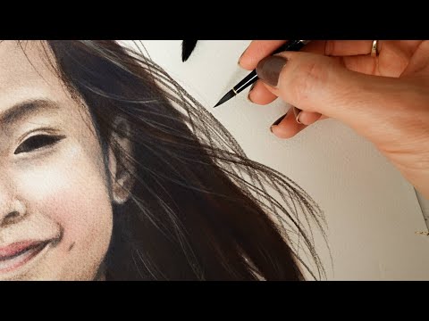 How to Draw Realistic Portraits with WATERCOLOR PENCILS - Step-by-Step Tutorial