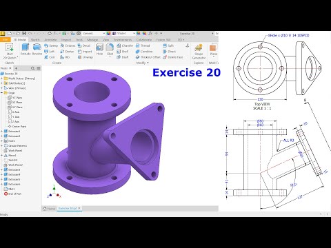 Autodesk Inventor 2023 Tutorial For Beginners Exercise 20