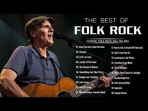 Neil Young, James Taylor, Simon & Garfunkel, J. Denver, Bob Dylan 🎶 Folk & Country Music 70s 80s