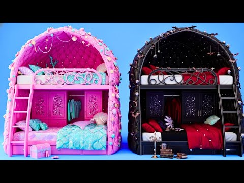 😱夢の家が2つに分裂!? マーメイド vs ヴァンパイア ルーム変身実験🔥