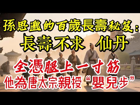 藥王孫思邈的百歲警告：長壽不求仙丹，全憑腿上一寸筋！他為唐太宗親授“嬰兒步”，竟是失傳千年的續命之術|養生|打坐冥想|道家|佛教 |佛學知識|修心修行|禪悟人生 |南無阿彌陀佛|談佛道安