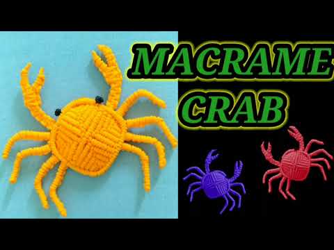 MACRAME ANIMAL,CRAB MACRAME KEYCHAIN, SOUVENIR GANTUNGAN KUNCI KEPITING TALIKUR
