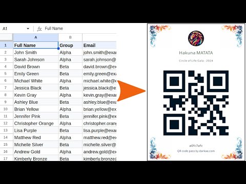 Generate and send QR Code e-tickets in Google Sheets for attendance tracking (with check-in)