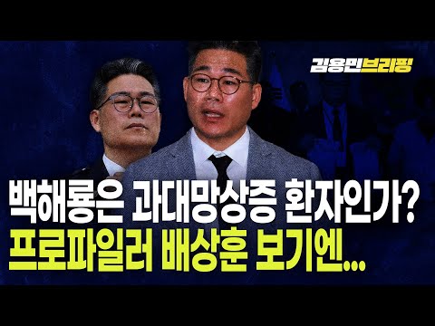 백해룡은 과대망상증 환자인가? 프로파일러 배상훈 보기엔...