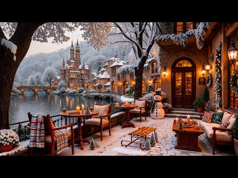 December Winter Jazz at Cozy Coffee Shop Ambience ⛄ Relaxing Jazz Background Music for Work, Study