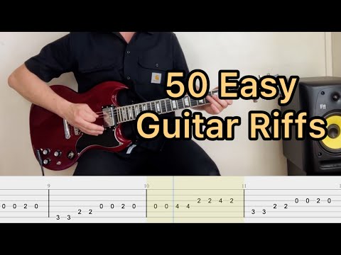 "50 Epic Guitar Riffs Every Beginner Must Learn (With Tablature!) 🎸🔥"