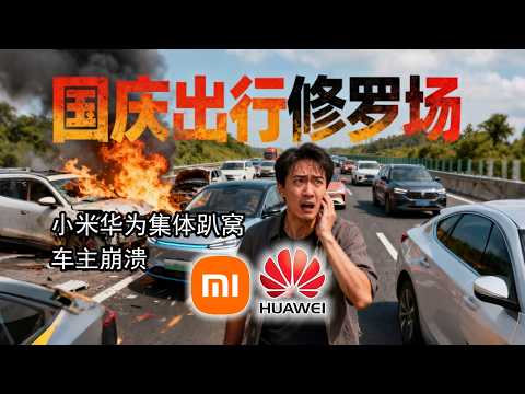 小米汽车华为汽车，国产新能源遥遥领先，国庆高速真相揭露，车祸连连事故频发，！全国高速瘫痪，电车坟场，油车天堂，回家的路有多远？#小米汽车#华为汽车#国庆高速#堵车
