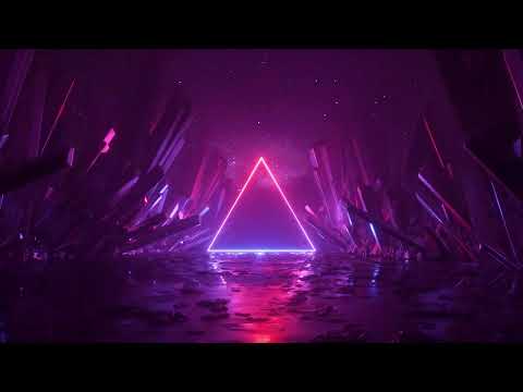 2 Hours 4K Geometric neon triangle portal I Screensaver for Meditation
