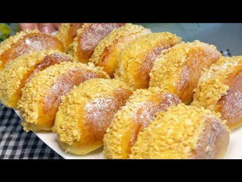 Просят готовить Каждый День!Бесподобные Пуховые Булочки с  Заварным Кремом!Лакомка родом из Детства!