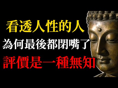 【震撼推薦】那些一眼看透人性的「聰明人」,為什麼最後都沈默了?洞察因果的殘酷,你才會發現「評價」是一種無知(佛學智慧)#佛學智慧#人性#因果#沈默#覺醒#心靈修行#金剛經#人生哲理#看透人性#處世哲學