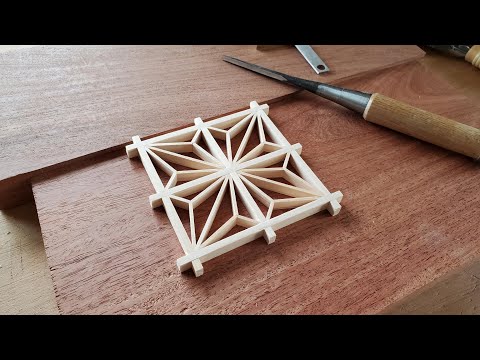 組子でコースター作ってみた。