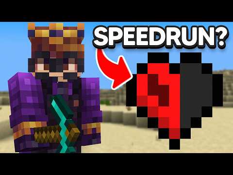 How fast can you beat Minecraft with JUST Half a Heart?