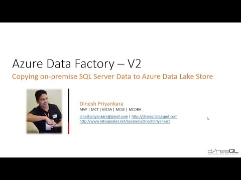 Azure Data Factory V2 - Copying On-Premise SQL Server Data to Azure Data Lake