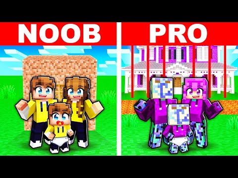 Having a NOOB vs PRO Family In Minecraft!