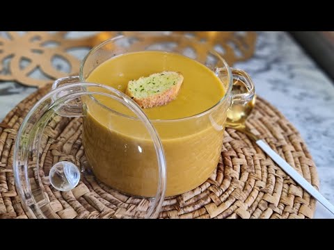 حساء الخضار 🥕🧅🥔مغذي بطعم ولا أروع،خبز محمص متبل بالثوم🧄