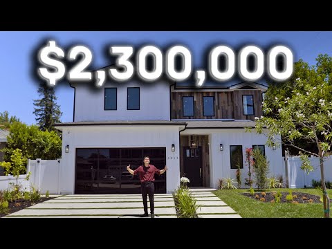 What a Brand New $2.3 Million Modern Farmhouse looks like in Los Angeles!