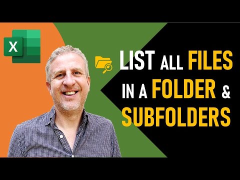 How to Get a List of all Files in a Folder and Subfolders into Excel