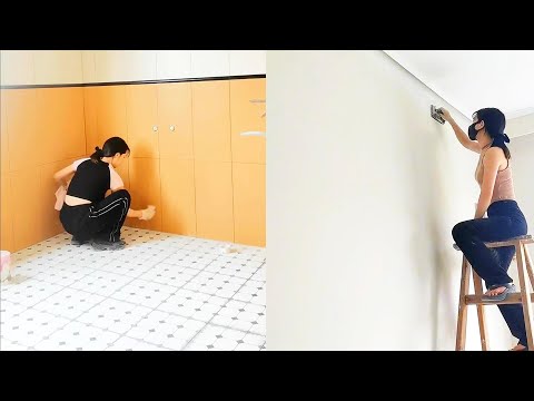 A beautiful female college student renovated her father's old rural house during the summer vacation