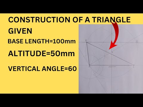 How to construct a triangle given the base length, altitude and the vertical angle