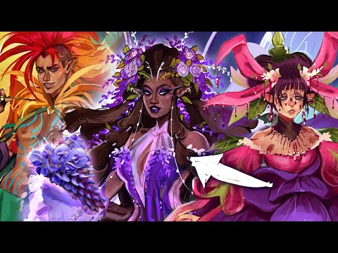 Turning FLOWERS into FAIRIES 🪻🦋 (CHARACTER DESIGN CHALLENGE) Let's try this one again...