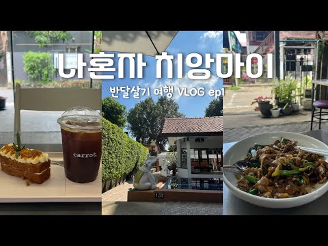 🇹🇭나혼자 치앙마이 ep1)먹고 또 먹고 쉬고 또 쉬는  반달살기 시작! | 가성비호텔 맛집추천 