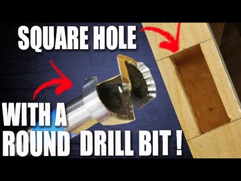 Make a SQUARE hole with a ROUND forstner drill bit!
