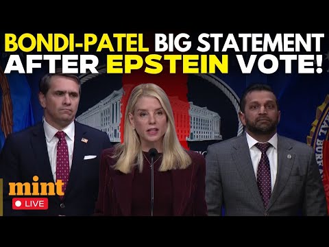 US News LIVE: Pam Bondi & Kash Patel Drops BOMBSHELL After Passage of Epstein Files Bill | DOJ | FBI