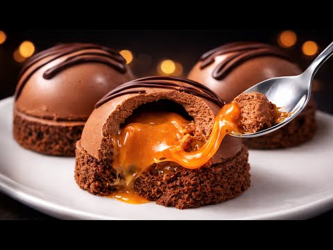 I make this every weekend – this chocolate mousse dessert with caramel