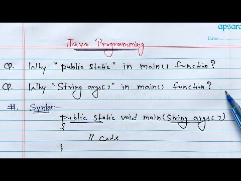 Why public static void main(String args[ ]) in Java? full Explanation | Learn Coding