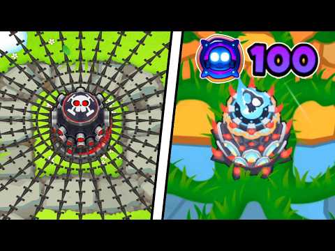 MAX Buffed Tack Zone VS Degree 100 Tack Paragon! (Bloons TD 6)