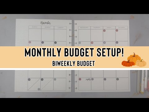 November Budget Calendar | Budget With Me | Biweekly Budget