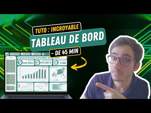 Créer un INCROYABLE tableau de bord Excel interactif en moins de 45 minutes (TUTO COMPLET)