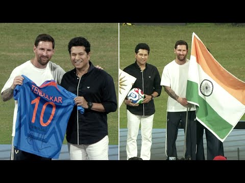 Lionel Messi at Mumbai Wankhede Stadium | Sachin Tendulkar | G.O.A.T India Tour