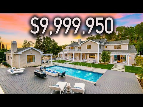 Inside an Encino Mansion with a Basketball Court & Movie Theater!