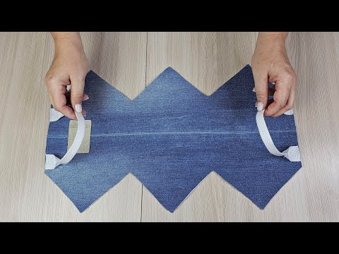 ⭐️Zippered Bag from Jeans: Easy and Fast