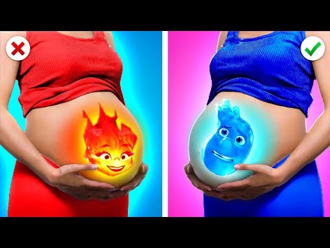 إيمبر و وآيد من العنصار لديهن أطفال! 👶🍼 مهارات تربية للأطفال للنار ضد الماء WhizzPop!