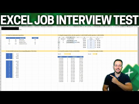 Can you solve this Excel Job Interview Test? | Vlookup CountIf CountA etc..