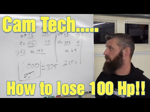 Camshaft Tech... How to lose 100 Hp!