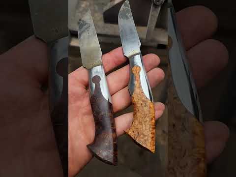 60 seconds to outline some of my process of making a Keyhole integral. #keyhole #knifemaking