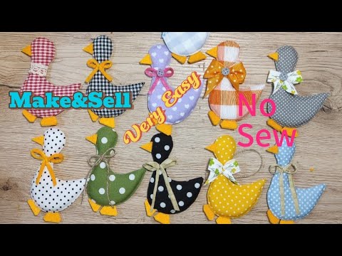 Easter Craft, Ornaments, Duck, No Sew, Very Easy,, Make & Sell @EasyPeasyDIYs