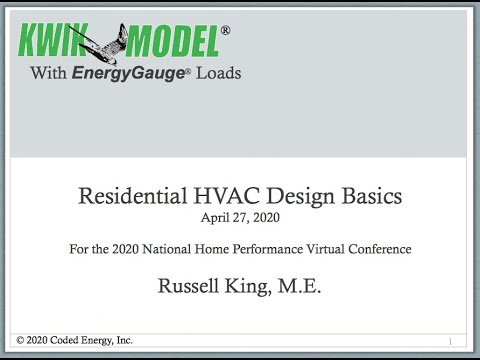 Part 1 - Residential HVAC Design Basics