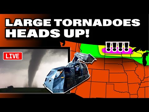ENHANCED RISK and BIG Tornadoes - Chase Live