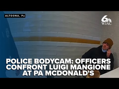 Police bodycam shows initial interaction between Luigi Mangione and Altoona officers