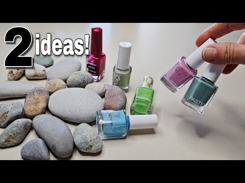 2 Great Ideas With Old Nail Polish And Pebbles!🥰 Look What I Did?👍