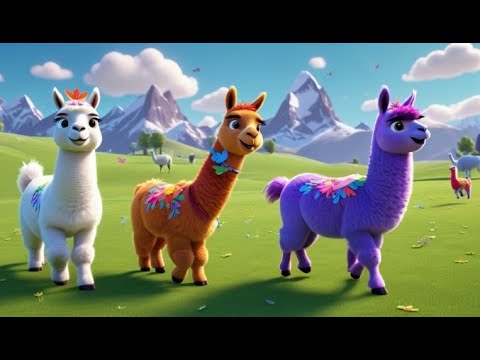Los cuellos de llama se estiran, estiran, estiran | Canción Infantil Española Niños | Nursery Rhyme