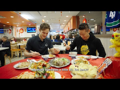 Teddy Blueger visits New Town Bakery in Chinatown with Trevor Lai