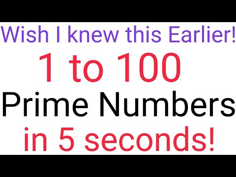 Fastest method to find Prime numbers from 1 to 100